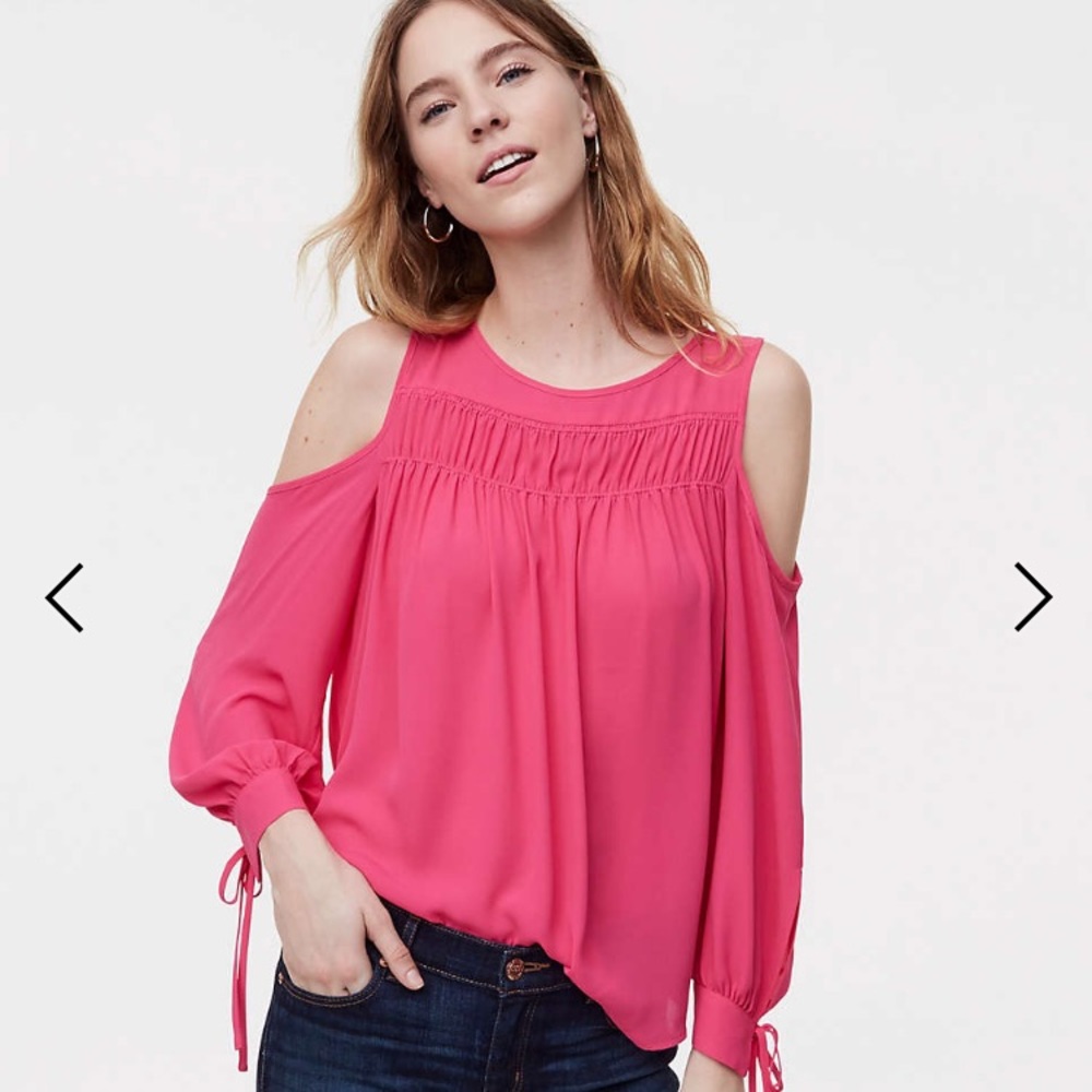 Loft Cold Shoulder Top